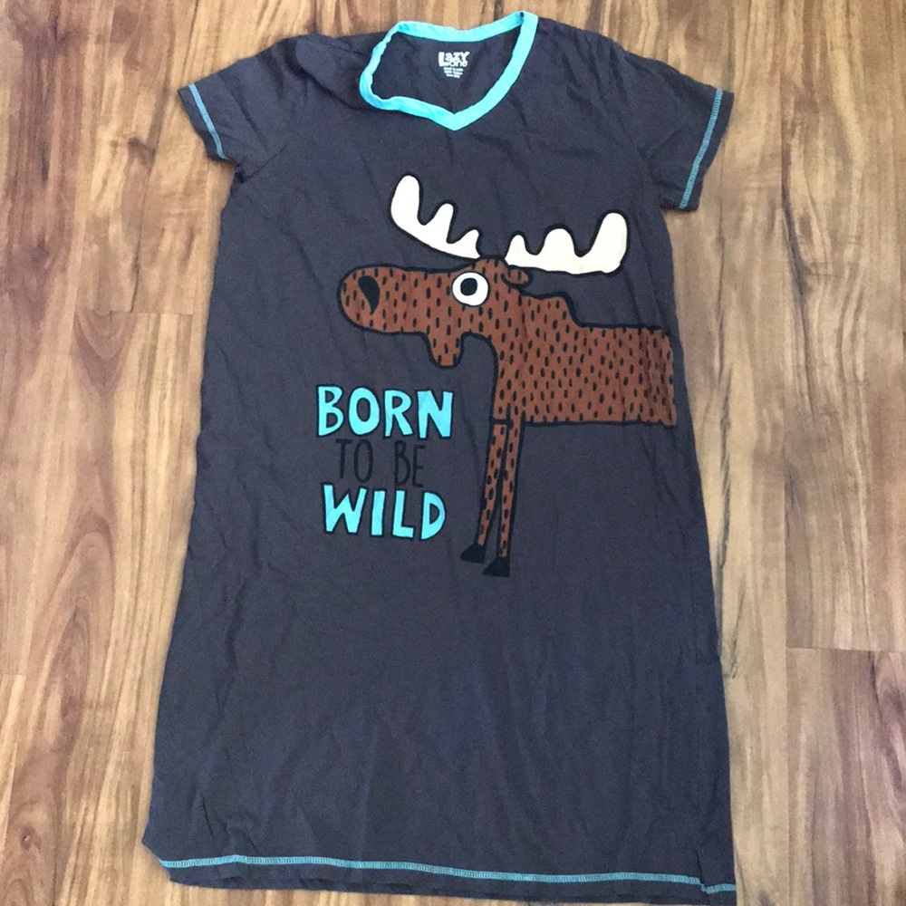 Moose pajama dress